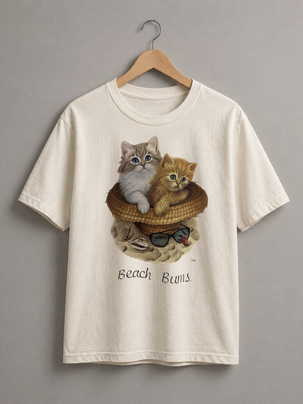 Off White 'Beach Bums' Cat Graphic Tee
